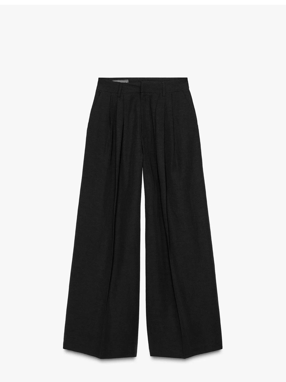 BNWT Zara Wide-Leg Pleated Women's Pants - Black